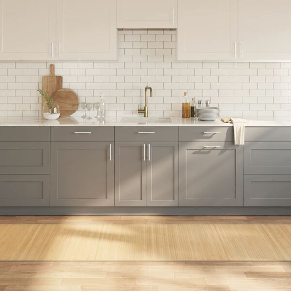 vidaXL Vloerkleed rechthoekig 80x400 cm bamboe lichtnaturel