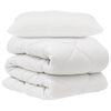 vidaXL Dekbed Set met kussen 2 pcs Wit Microvezel