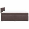 vidaXL Boxspring met matras stof donkerbruin 140x190 cm
