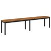 vidaXL Tuinbank 201 x 35 x 45 cm Massief Acaciahout Naturel en Zwart