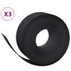 vidaXL Tuinranden 3 st 10 m 20 cm polyetheen zwart
