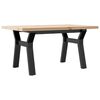 vidaXL Salontafel Y-frame 80x50x40,5 cm grenenhout en staal