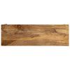 vidaXL Wandtafel 110x35x76 cm massief mangohout en ijzer bruin