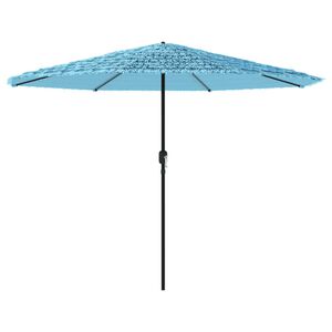 vidaXL Parasol met stalen paal 324x324x247 cm blauw