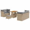 vidaXL Tuin Sofa Set 8 st Beige poly rattan