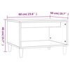 vidaXL Salontafel 60x50x40 cm bewerkt hout zwart