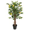 vidaXL Kunstcitroenboom met 3 stammen 85 cm polypropeen groen
