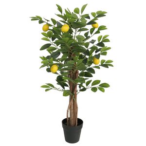 vidaXL Kunstcitroenboom met 3 stammen 85 cm polypropeen groen