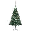 vidaXL Kunstkerstboom met verlichting en kerstballen 150 cm PVC groen