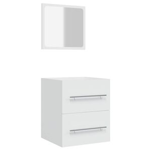 vidaXL Badkamerkast met spiegel 41x38,5x48 cm wit
