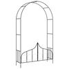 vidaXL Tuinboog met hek 138x40x238 cm ijzer zwart