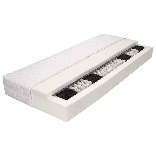 vidaXL Matras 7 Zone 20 cm pocketvering H2 90x200 cm