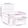 vidaXL Boxspring met matras stof lichtgrijs 120x200 cm