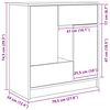 vidaXL Dressoir met lades en deuren 70,5x34x74,5 cm betongrijs