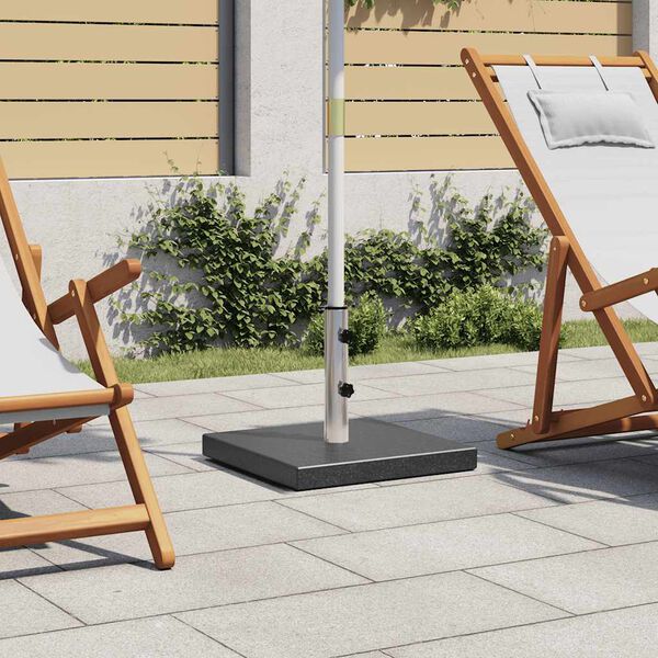 vidaXL Parasolvoet vierkant 28,5 kg graniet zwart
