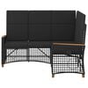 vidaXL Tuin Ligbank Set Zwart 164 x 164 x 112 cm poly rattan