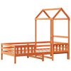 vidaXL Bedframe met huisje massief grenenhout wasbruin 75x190 cm