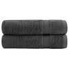 vidaXL Badhanddoeken SOLUND 2 st 600 g/m&sup2; 70x140 cm antraciet