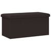 vidaXL Vouwbare Opbergbank Bruin 180 kg 80 L 77 x 38 x 38 cm PVC