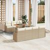 vidaXL Tuin Sofa Set met kussen 8 pcs beige en cr&egrave;mekleurig