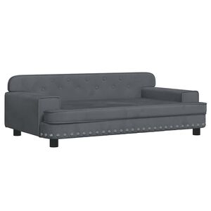 vidaXL Hondenmand 90x53x30 cm fluweel donkergrijs