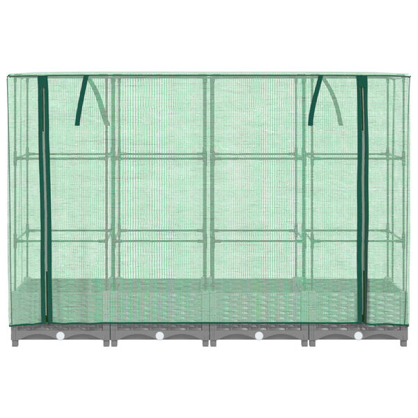 vidaXL Plantenbak verhoogd met kashoes 160x40x123 cm rattanlook