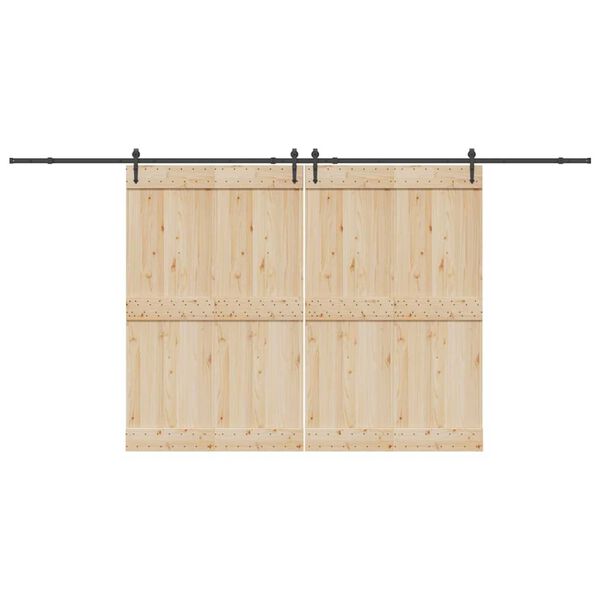 vidaXL Doos met onderdelen voor schuifdeur 427 cm staal zwart