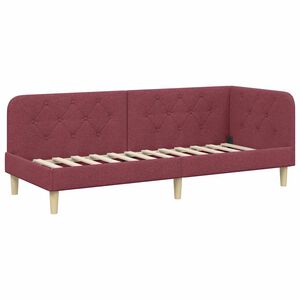 vidaXL Hoekbedframe Wijnrood 80 x 200 cm Stof