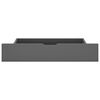 vidaXL Bedframe met 4 lades massief grenenhout donkergrijs 160x200 cm