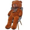 vidaXL Teddybeer XXL 160 cm zacht pluche bruin