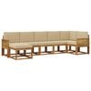 vidaXL Buiten bankenset 7 st 7-zits Natuurlijk en Beige Polyester