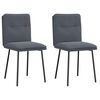 vidaXL Eetkamerstoelen 2 st fluweel donkergrijs
