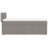 vidaXL Boxspring met matras stof taupe 80x200 cm