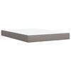 vidaXL Boxspring met matras stof taupe 140x190 cm