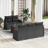 vidaXL Tuin Sofa Set 6 pcs Zwart Poly riet