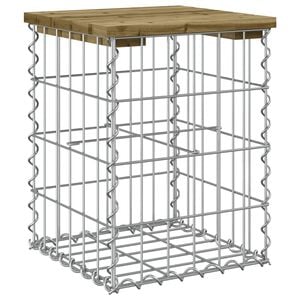 vidaXL Tuinbank schanskorfontwerp 33x31x42 cm ge&iuml;mpregneerd grenenhout