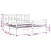 vidaXL Bedframe met hoofdbord massief hout wit 200x200 cm