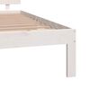 vidaXL Bedframe massief hout wit 150x200 cm