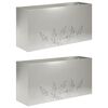 vidaXL Plantenbak 2 st zilver 100 x 30 x 49 cm Roestvrij staal