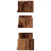 vidaXL Wandschappen 3 st bewerkt hout oud houtkleurig