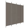 vidaXL Kamerscherm met 4 panelen 200x200 cm stof antracietkleurig