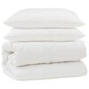 vidaXL Dekbed Set met kussen 3 pcs Wit Microfiber en Dons Feather