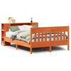 vidaXL Bed met boekenkast zonder matras grenenhout wasbruin 140x200 cm