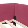 vidaXL Hoekbedframe Wijnrood 80 cm x 200 cm VelvetenPlywood