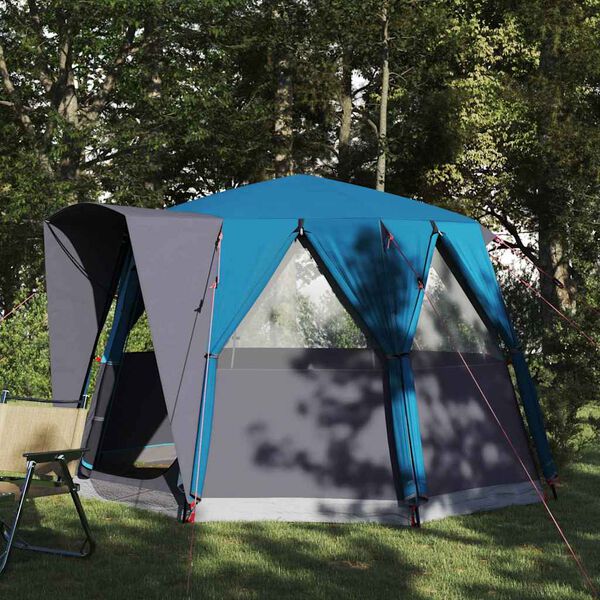 vidaXL Huisje Tent met dak Blauw en Grijs 320 x 320 x 203 cm