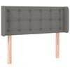 vidaXL Hoofdbord met randen 83x16x78/88 cm stof donkergrijs
