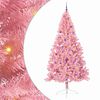 vidaXL Kunstmatig Voorverlicht Kerstboom met 300 LED Roze 240 cm PVC