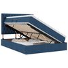 vidaXL LED Opslagbed met Matras Blauw 140 x 200 cm Stof