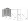 vidaXL Hondenkennel met dak 2x10x2,5 m gegalvaniseerd staal zilver