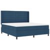 vidaXL LED Box Spring Bed met matras Blauw 180 x 200 cm Stof